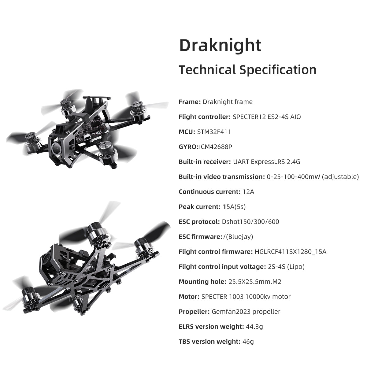 HGLRC Draknight 2-inch toothpick Fpv drone - HGLRC Company