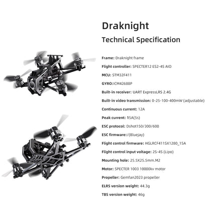 HGLRC Draknight 2-inch toothpick Fpv drone - HGLRC Company
