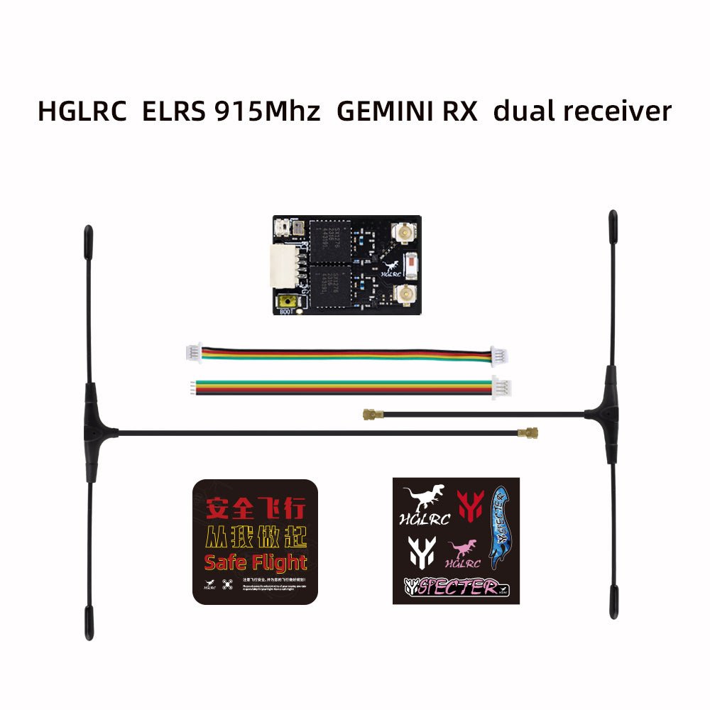HGLRC ELRS GEMINI RX dual receiver 2.4G/915Mhz - HGLRC Company