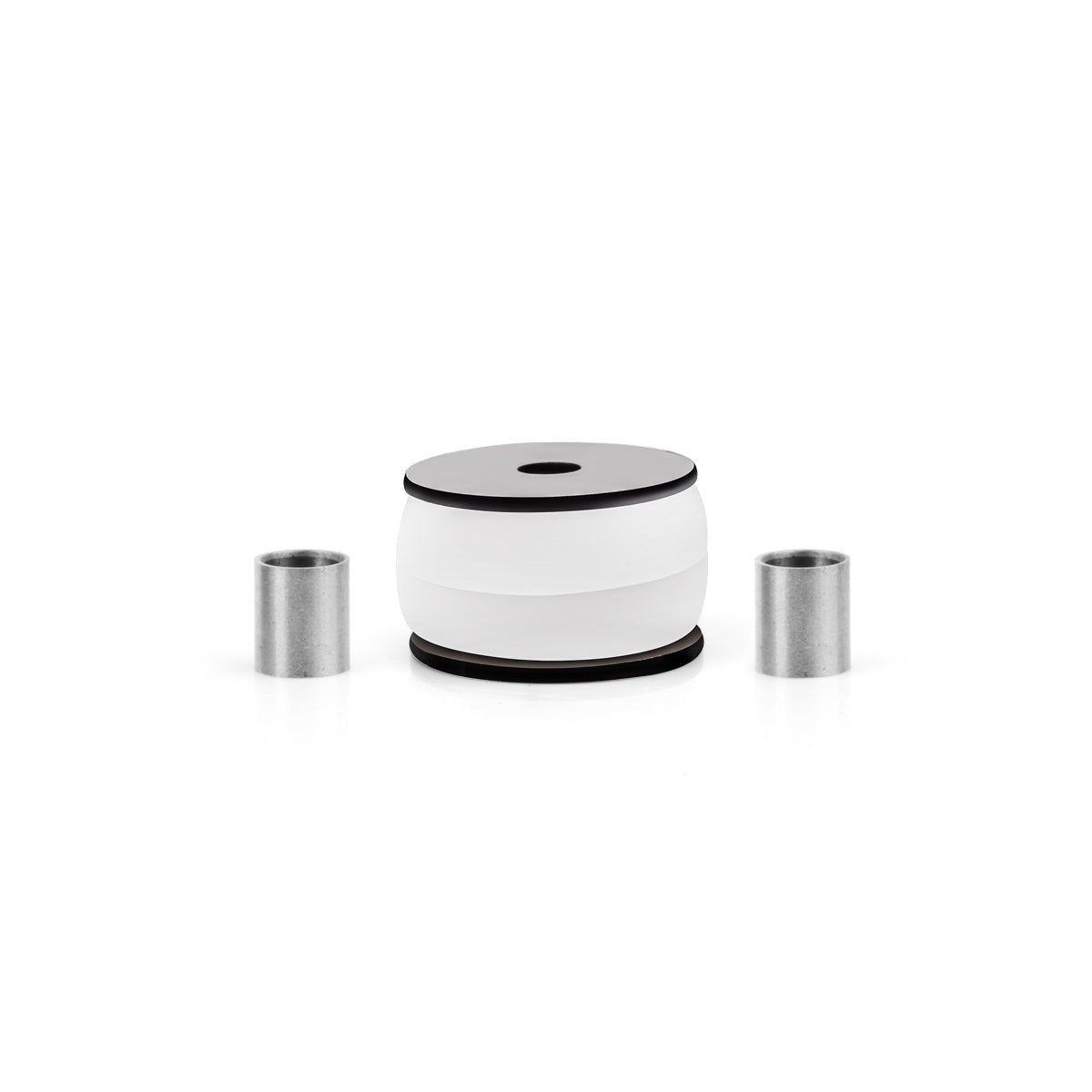 HGLRC Gimbal Silicone Dampers Shock Absorber assembly with two metal sleeves, white and black
