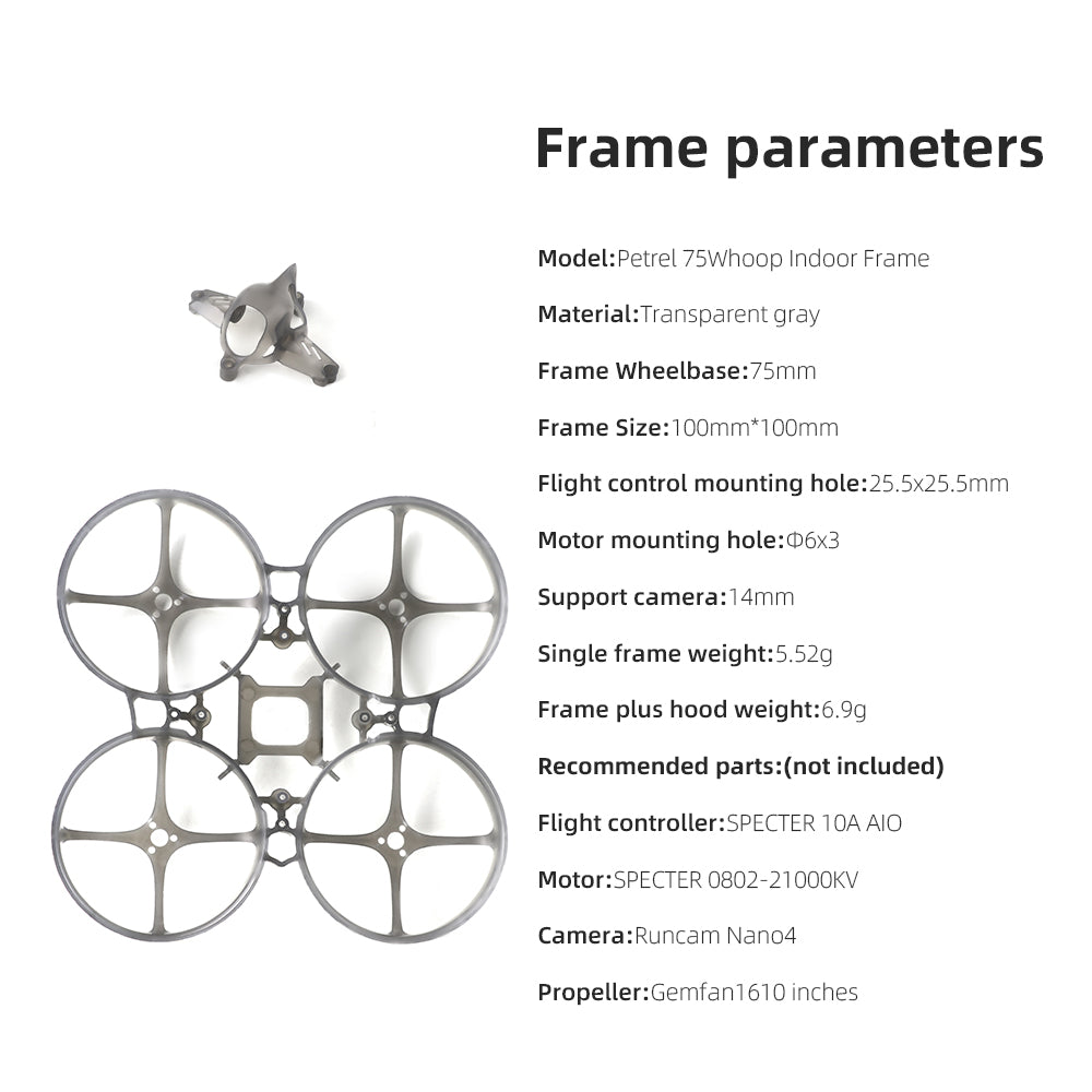 HGLRC Petrel 75Whoop V2 Ultra-light Indoor Frame for FPV Racing Drone - HGLRC Company