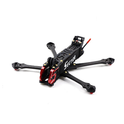 HGLRC Sector D5 FR 5-inch freestyle FPV frame, carbon fiber quad frame with red front camera cage