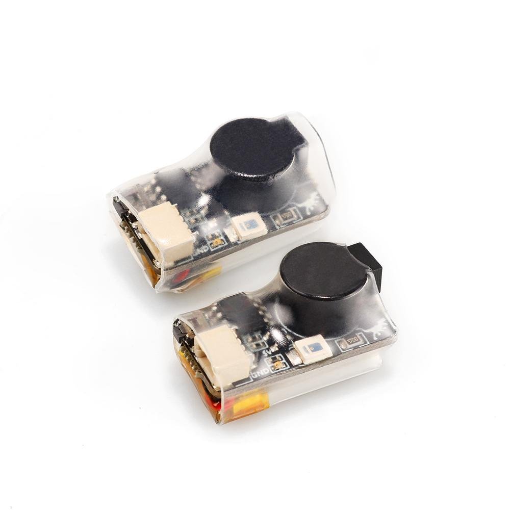 Two HGLRC Soter buzzers shown together, top view comparison of compact 5V modules