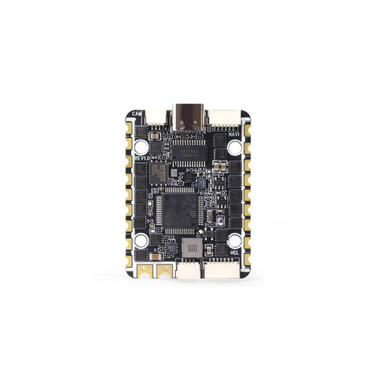 HGLRC SPECTER F722 40A 6-channel AIO flight controller + ESC board, top view with USB-C