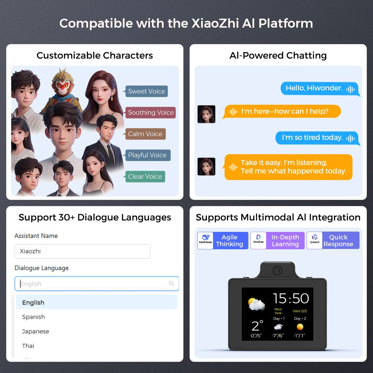 Compatible with the XiaoZhi AI Platform