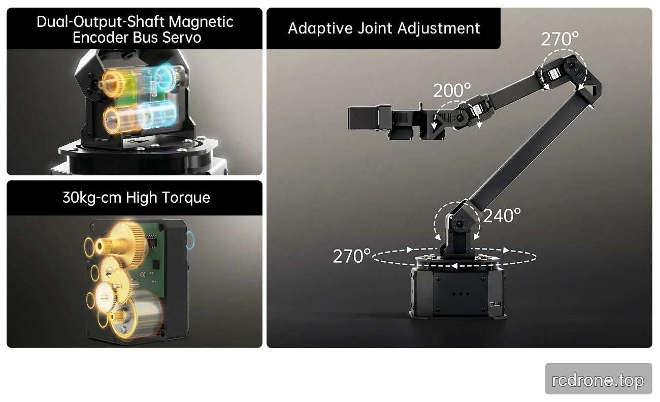 High-Precision Magnetic Encoder Bus Servo