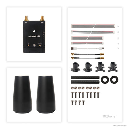 Holybro H-RTK Mosaic-H Dual-Antenna RTK GPS, Holybro H-RTK Mosaic-H is a dual-antenna RTK GPS for drones featuring a Septentrio receiver, IST8310 magnetometer, and CNC housing.