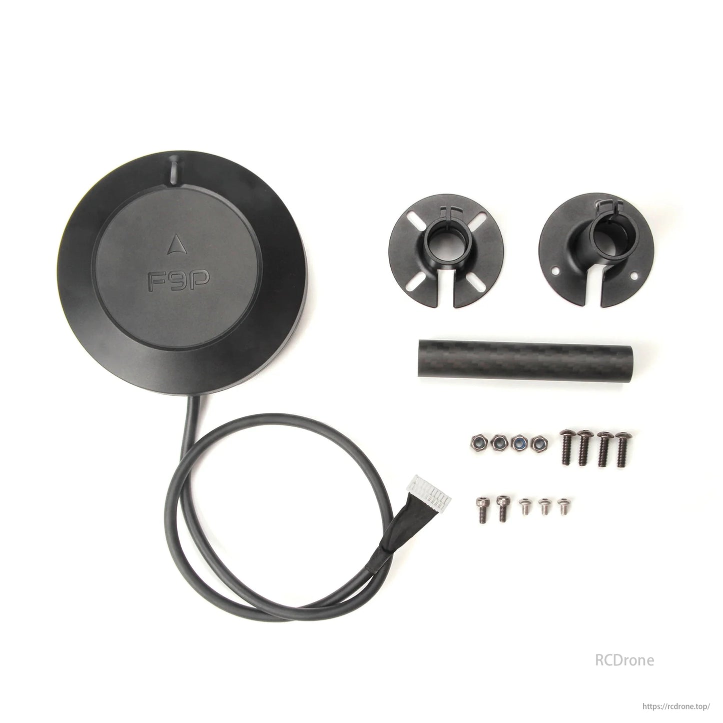 Holybro H-RTK ZED-F9P is a high-precision RTK GPS module for drones, featuring DroneCAN/UART, IP66 rating, dual-band antenna, and RM3100 compass.