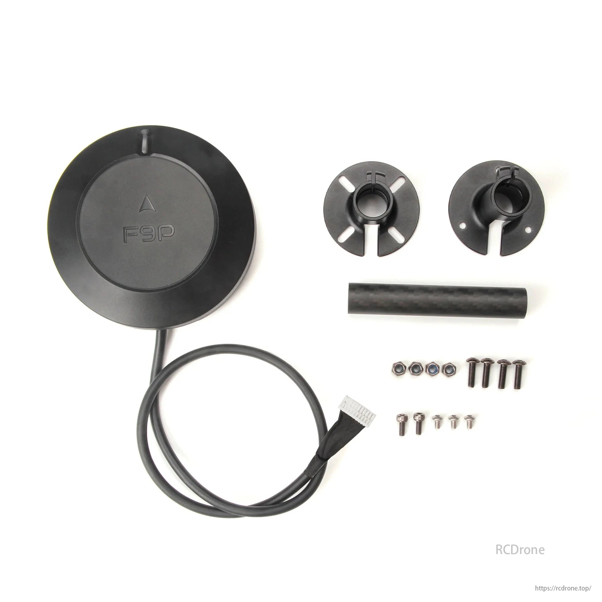 Holybro H-RTK ZED-F9P is a high-precision RTK GPS module for drones, featuring DroneCAN/UART, IP66 rating, dual-band antenna, and RM3100 compass.