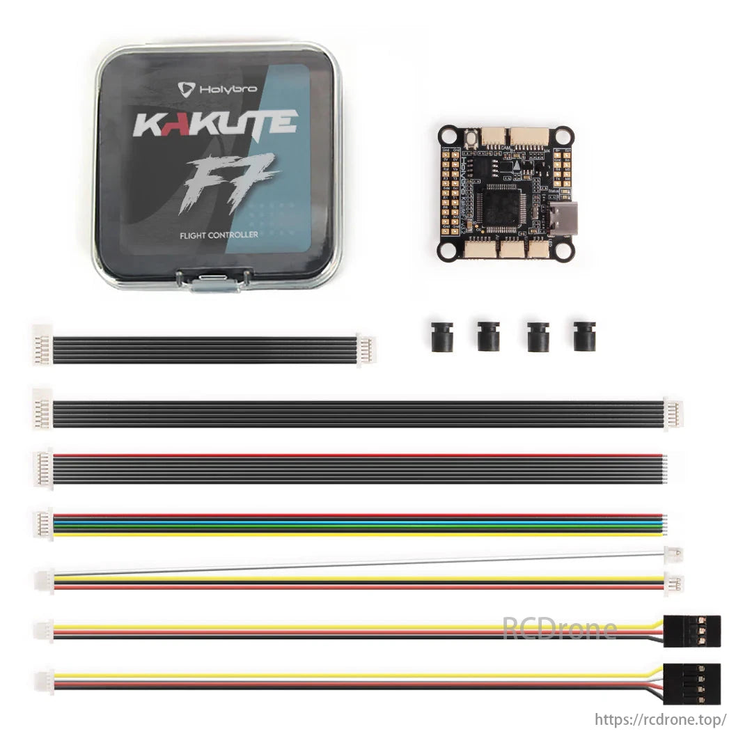 Holybro Kakute F722 Flight Controller, The Holybro Kakute F722 flight controller features an STM32F722 chip, ICM42688P IMU, 8S input, dual BEC outputs, and supports Betaflight & INAV.