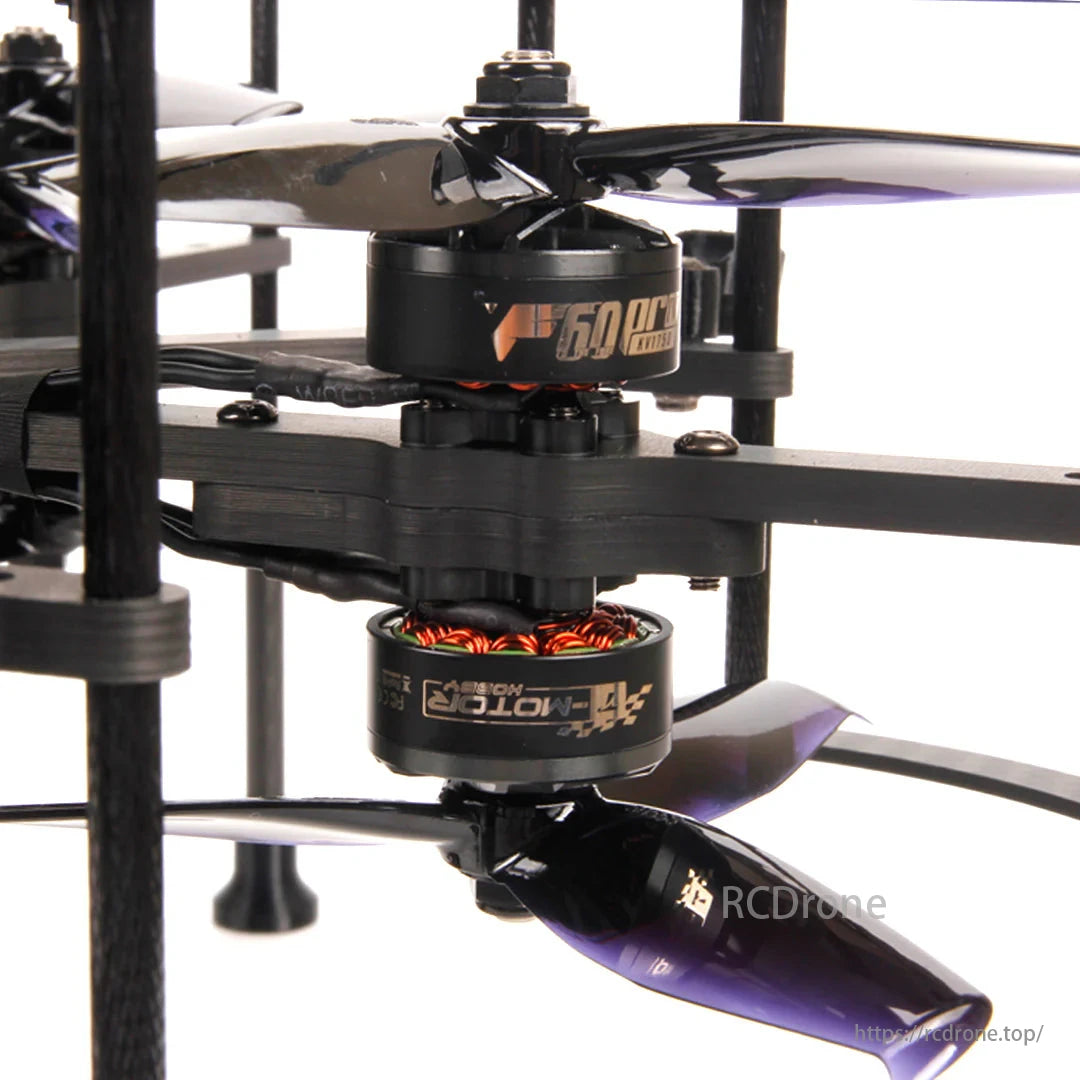 Holybro Kopis X8 Cinelifter 5-Inch Drone Kit: durable carbon fiber FPV rig with strong motors and propellers, designed for professional cameras.