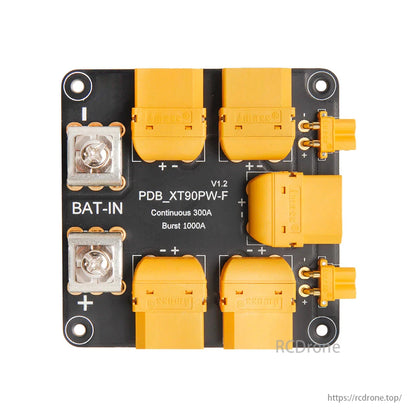 Holybro PDB XT90PW-F: 300A continuous, 1000A burst power distribution board for UAV drones.