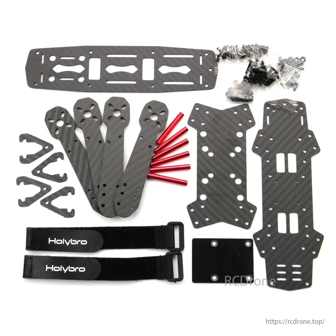 Holybro QAV250 FPV Racing Drone, The Holybro QAV250 FPV racing drone kit includes a carbon frame, motors, Pixhawk 6C Mini, M10 GPS, OSD, and BLHeli-S 20A ESC.