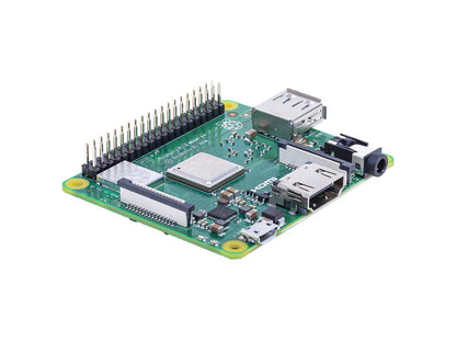 Raspberry Pi 3 Model A+ Single‑Board Computer, 1.4GHz Quad‑Core, 512MB RAM, Dual‑Band WiFi, Bluetooth 4.2/BLE