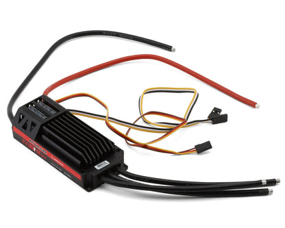 Hobbywing SkyWalker V2 130A OPTO brushless ESC with finned heatsink, heavy battery leads and signal cables