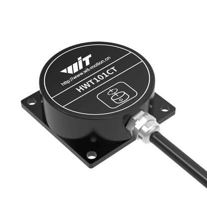 WitMotion HWT101CT inclinometer offers 0.1° accuracy, IP67 protection, and supports TTL/RS232/RS485 communication at 0.2–1000 Hz.