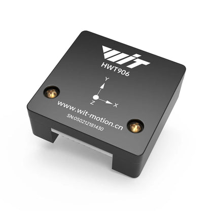WitMotion HWT906 9-Axis Attitude Angle Sensor, WitMotion HWT906 9-axis sensor: 1000 Hz, accelerometer, gyroscope, digital compass, temperature compensated. Serial number 050212181430.