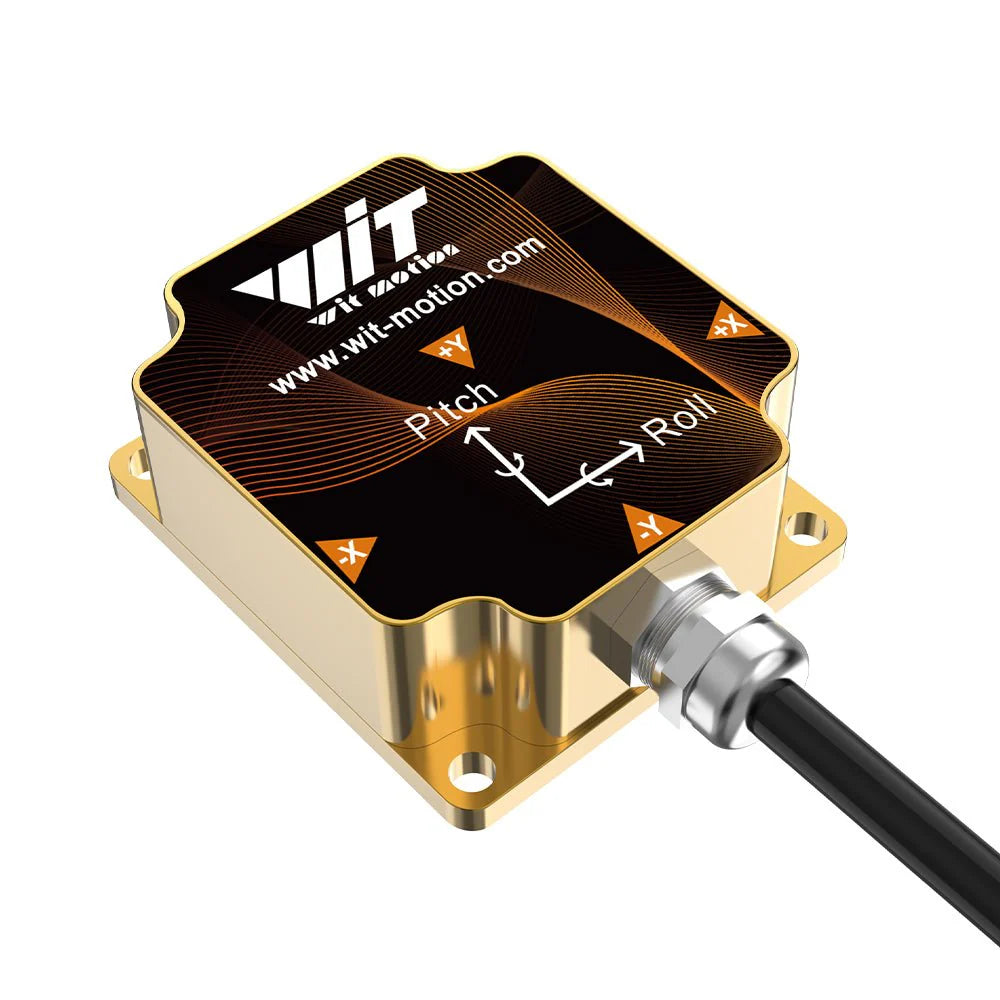 The WitMotion HWT9053-485 inclinometer offers high-precision pitch and roll measurement with RS485/CAN interfaces and IP67 protection.