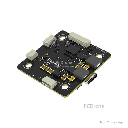 iFlight 2RAW Thunder H7 Flight Controller, iFlight Thunder H7 flight controller board with USB-C port, plug connectors, and 30.5x30.5mm mounting holes