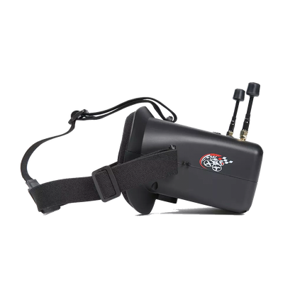 iFlight 4.3-Inch 800x480 Analog FPV Goggle, iFlight analog FPV goggle with black box-style headset, adjustable head strap, and dual antennas