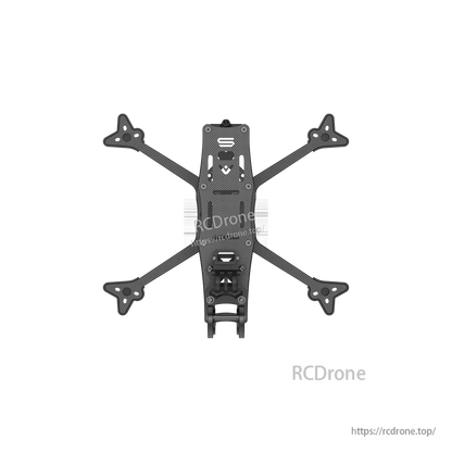 iFlight AOS 5 V5 FPV Frame, Top view of iFlight AOS 5 V5 FPV drone carbon fiber frame with four arms and central plate