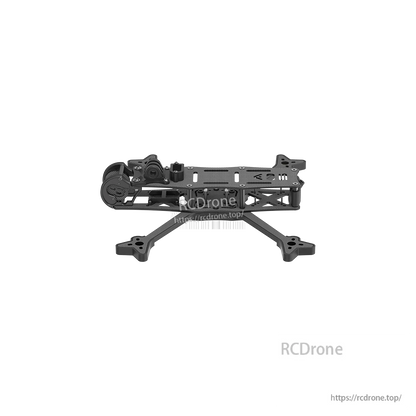 iFlight AOS 5 V5 FPV Frame, iFlight AOS 5 V5 FPV quadcopter frame, side view with carbon fiber arms and front camera mount