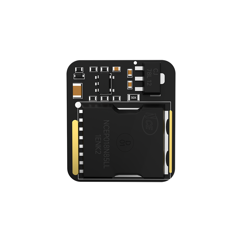 Close-up of iFlight anti-spark filter PCB module for XT60 connectors with surface-mount components and capacitor