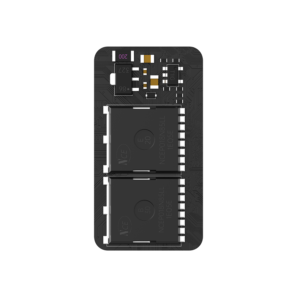 iFlight XT60 anti-spark filter module PCB with two large black IC packages and compact surface-mount components