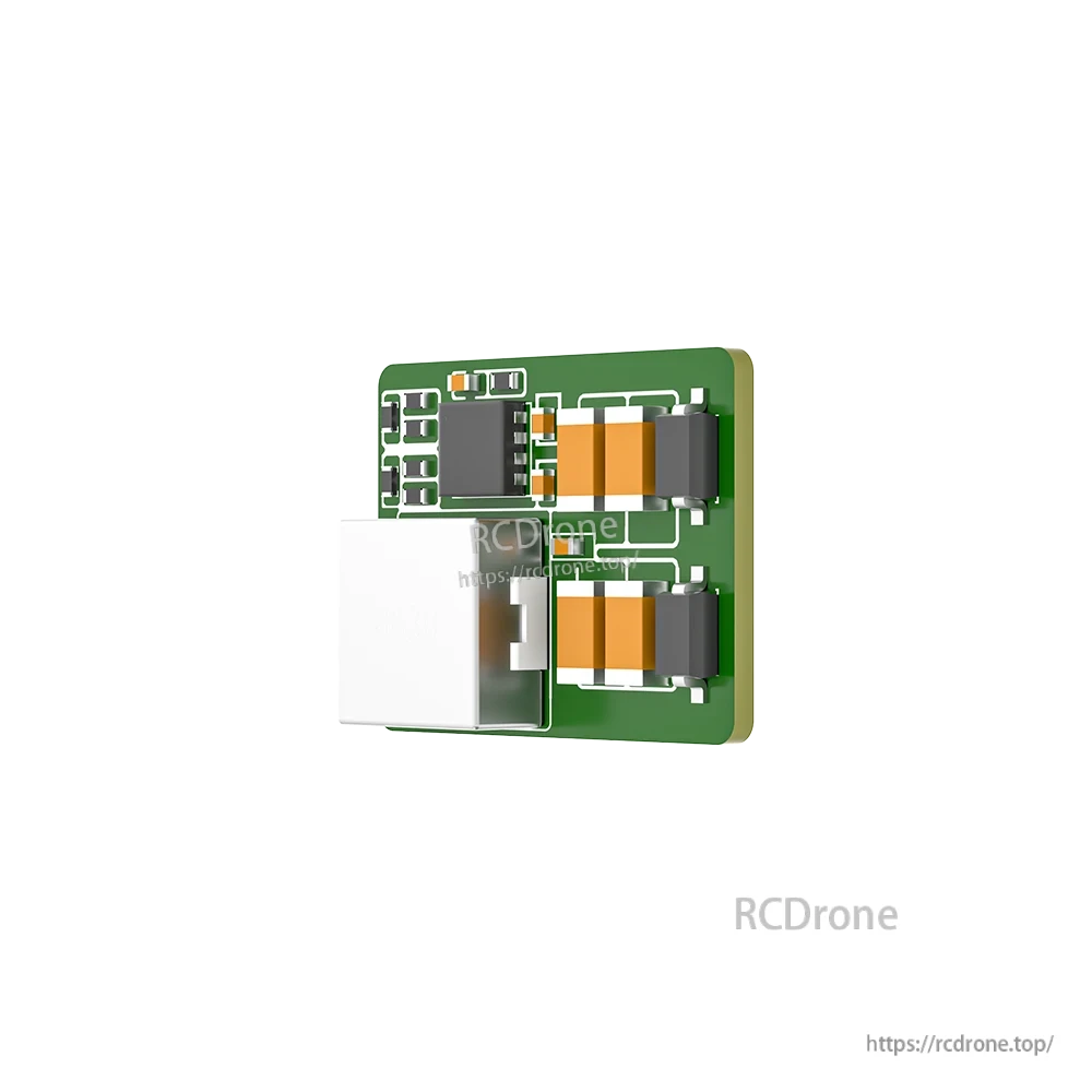 iFlight BLITZ BEC step-down regulator module on a green PCB with a metal connector and SMD components