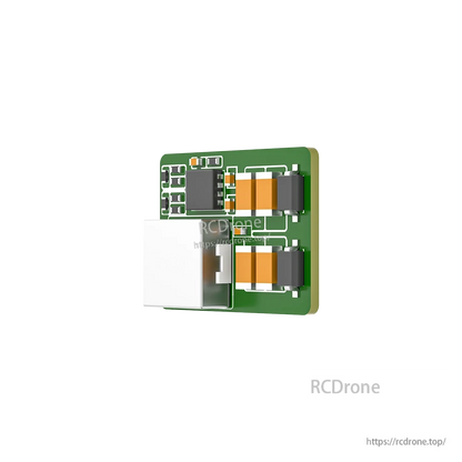iFlight BLITZ BEC step-down regulator module on a green PCB with a metal connector and SMD components