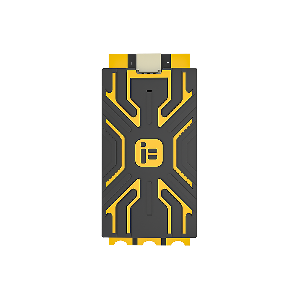 iFlight BLITZ E80 2-8S 80A Single ESC, Top view of iFlight BLITZ E80 single ESC with black and gold cover, +/− battery pads and three motor pads