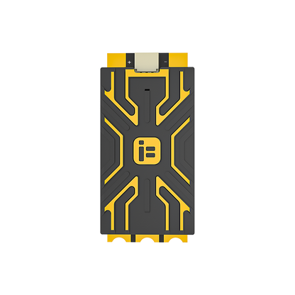 iFlight BLITZ E80 2-8S 80A Single ESC, Top view of iFlight BLITZ E80 single ESC with black and gold cover, +/− battery pads and three motor pads