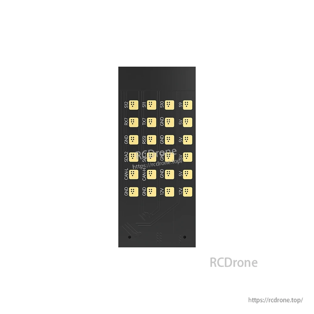 iFlight BLITZ H7 Pro flight controller pad layout with labeled UART, CAN, GND, 5V and 12V ports
