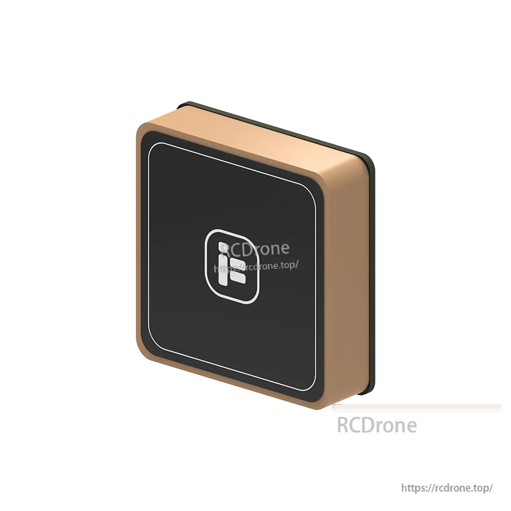 iFlight BLITZ M10 GPS module with square black top and gold housing for FPV drone navigation
