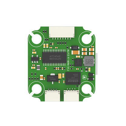 iFlight BLITZ Mini F7 V1.2 flight controller board with four mounting holes and plug connectors
