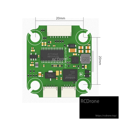 iFlight BLITZ Mini F7 V1.2 flight controller board with four mounting holes and plug-in connectors