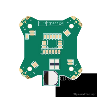 iFlight BLITZ PDB power distribution board with labeled solder pads and corner +/- battery pads