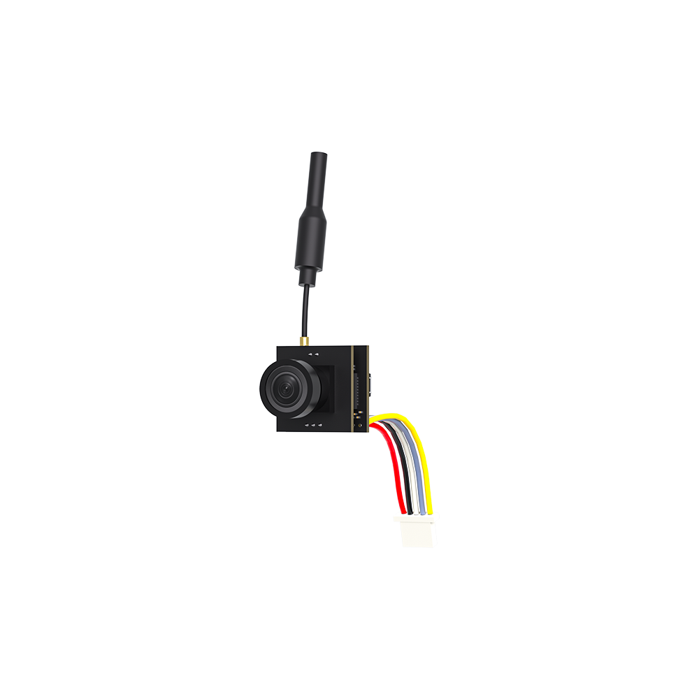 iFlight Borg 5.8G Micro VTX & Camera, iFlight Borg 5.8G micro VTX and FPV camera module with whip antenna and color-coded wiring harness