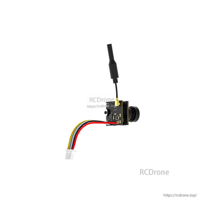 iFlight Borg 5.8G Micro VTX & Camera, iFlight Borg 5.8G micro FPV VTX and camera combo with antenna and wired plug harness on a small board