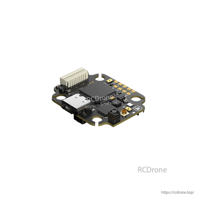 iFlight Borg 5S RX flight controller board with USB-C port, wiring connector, and four mounting holes