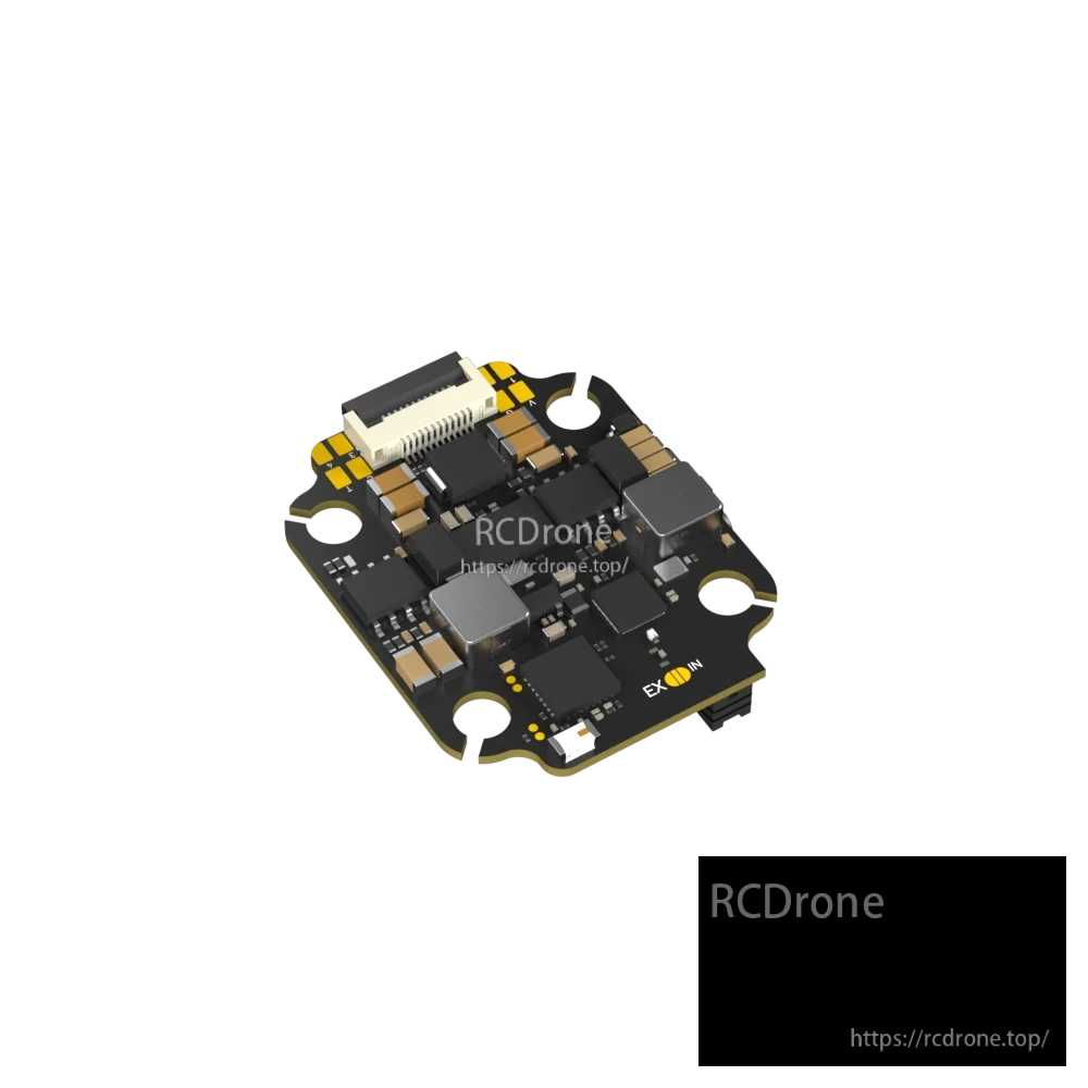 iFlight Borg 5S RX flight controller board with white connector, surface components, and four mounting holes