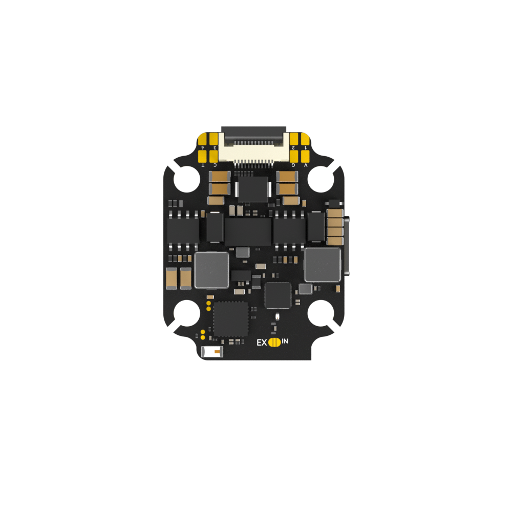 iFlight Borg 5S RX Flight Controller, iFlight Borg RX flight controller PCB with top connector, solder pads, and four mounting holes