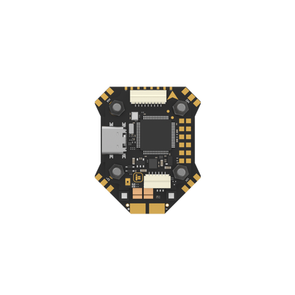 iFlight Borg Mini F7 FPV flight controller board with USB-C port, 20x20 mounting holes, and dual connectors