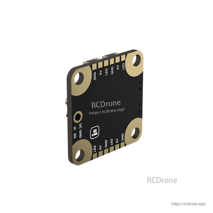 iFlight Borg Race 5.8G FPV VTX board with corner mounting holes and clearly labeled GND, 5V and LED pads