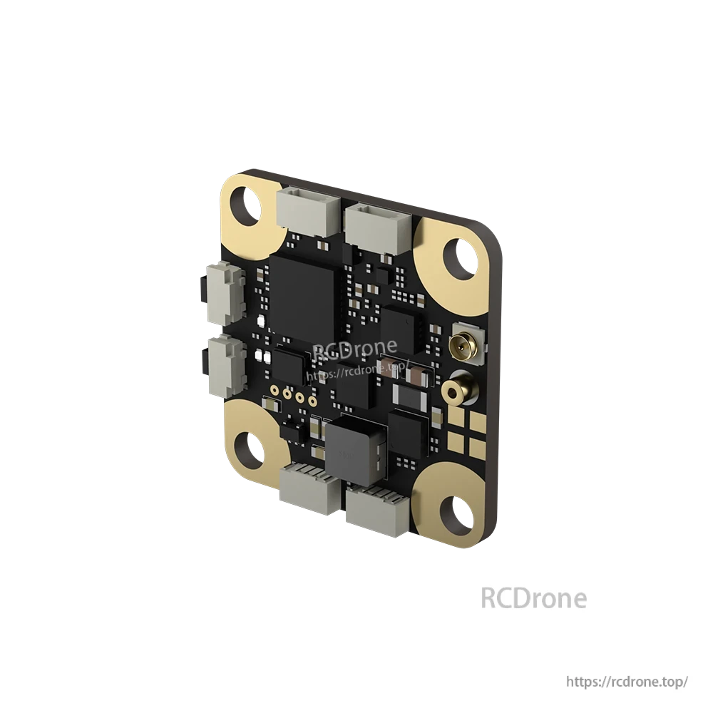 iFlight Borg Race 5.8GHz FPV VTX PCB with four mounting holes, multiple plug connectors, and u.FL antenna socket