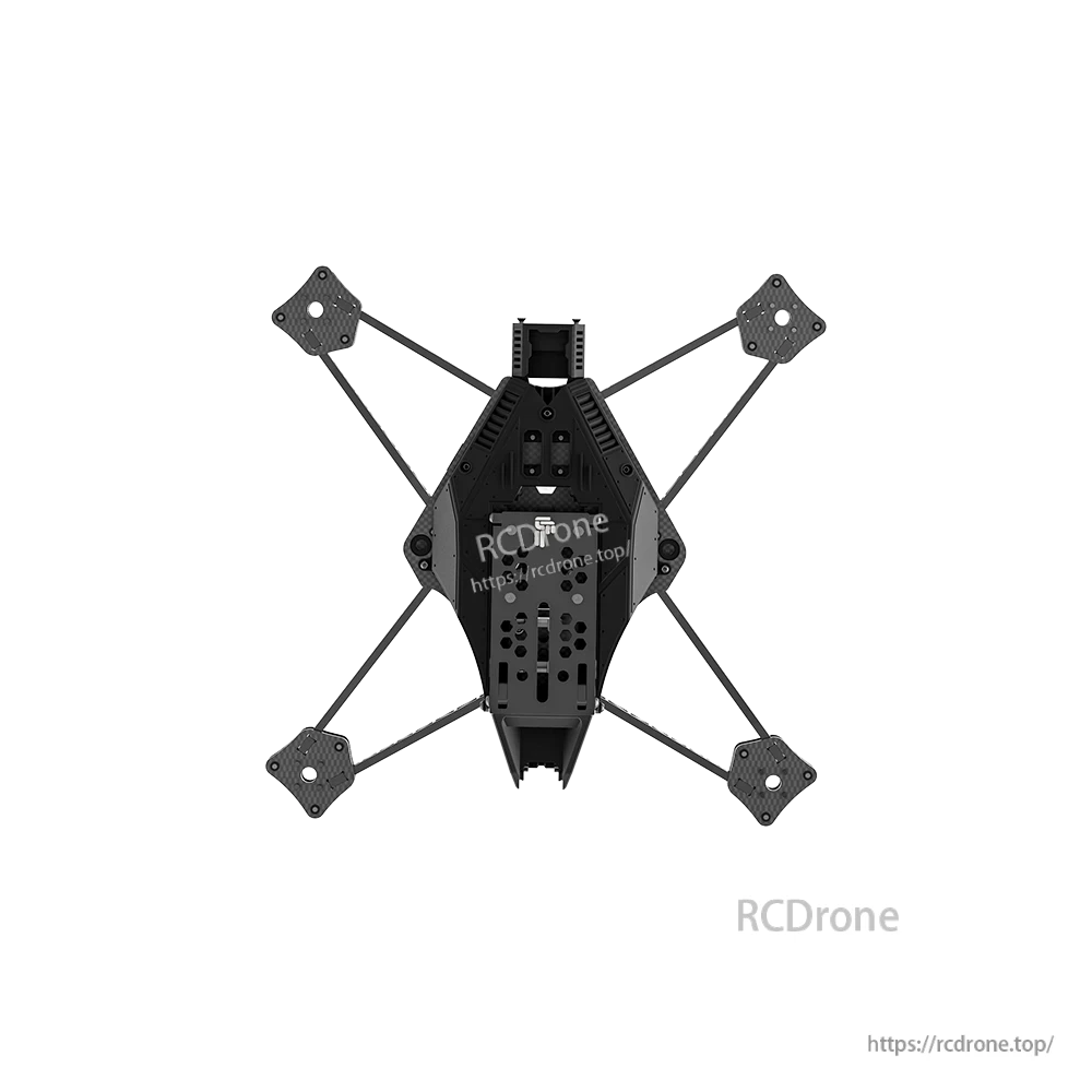 iFlight Centurion X8 FPV Frame, Top-down view of iFlight Centurion X8 FPV drone frame with four motor mounting plates and central body plate