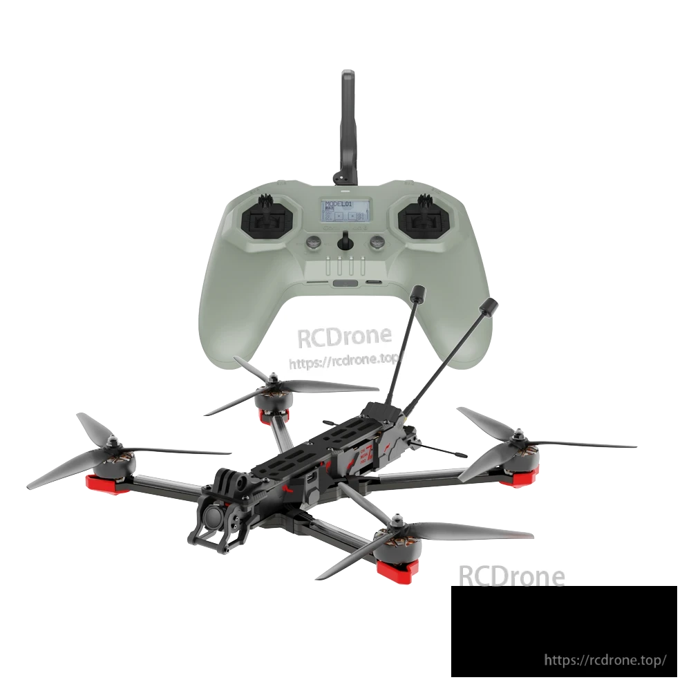 iFlight Chimera7 Pro V2 DeadCat FPV drone with Commando 8 radio controller and antennas