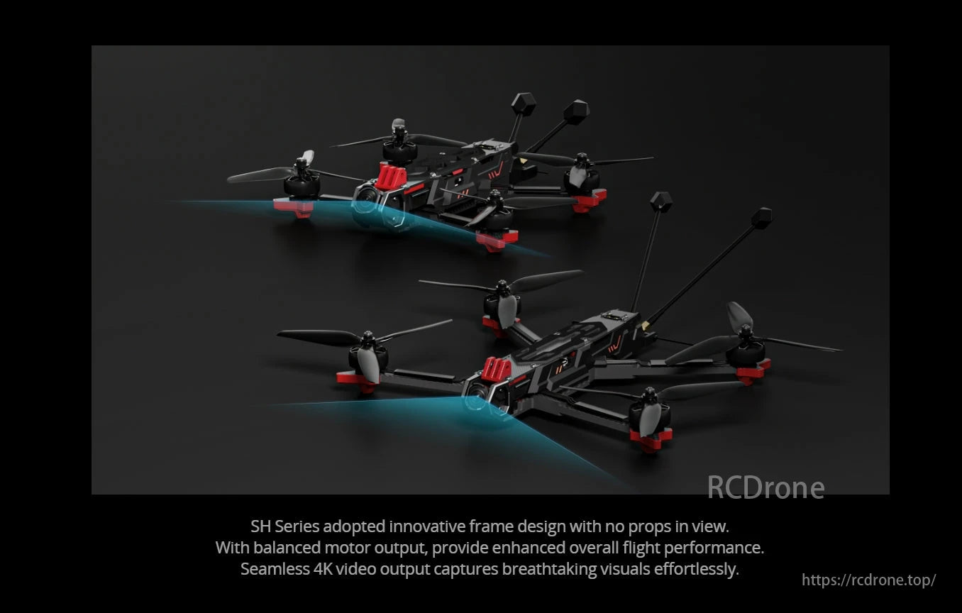 iFlight CineFlow 5 FPV Drone, SH Series drone with innovative frame, balanced motors, and seamless 4K video.
