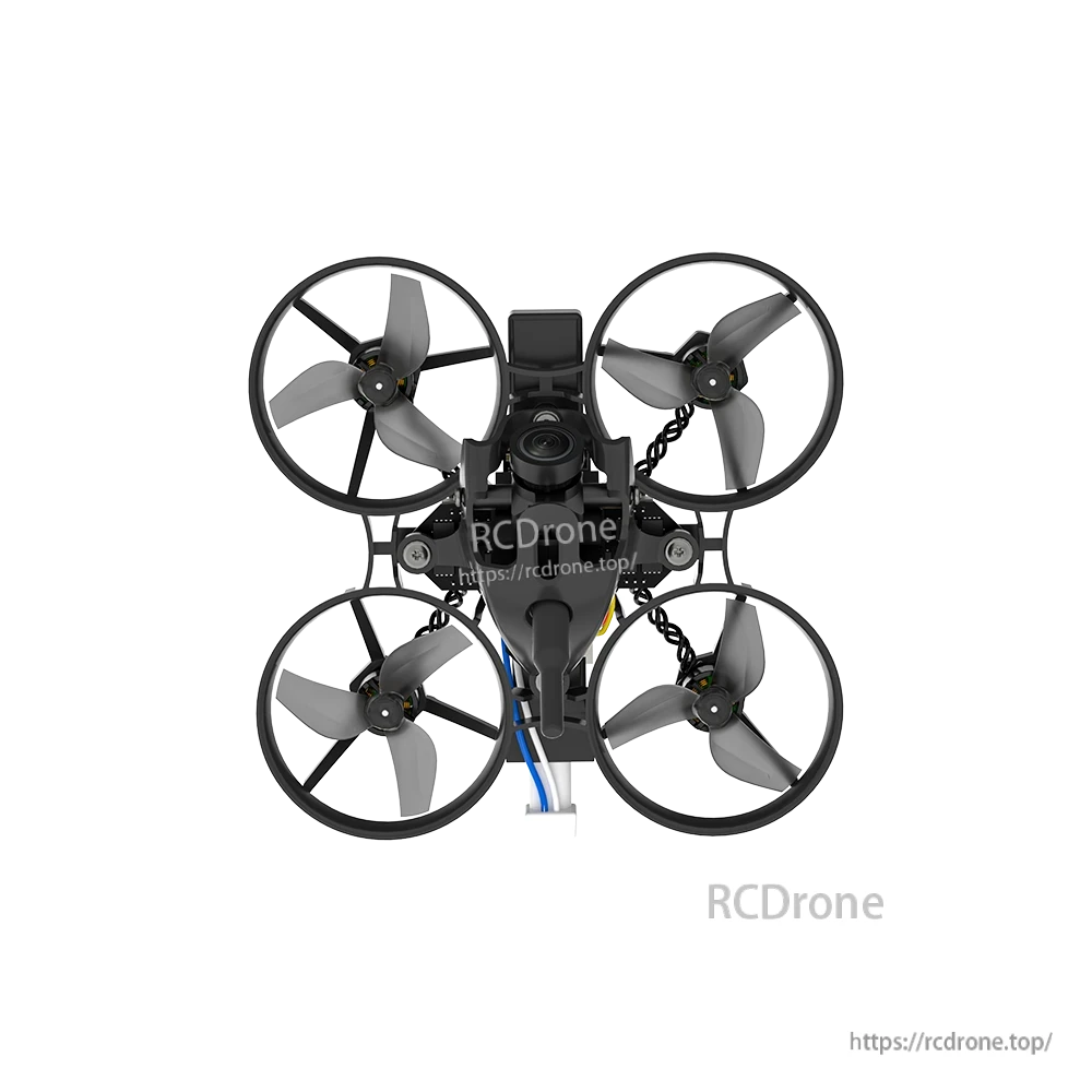 Top view of iFlight Defender 12 analog 1S tinywhoop FPV drone with four ducted propellers and front camera
