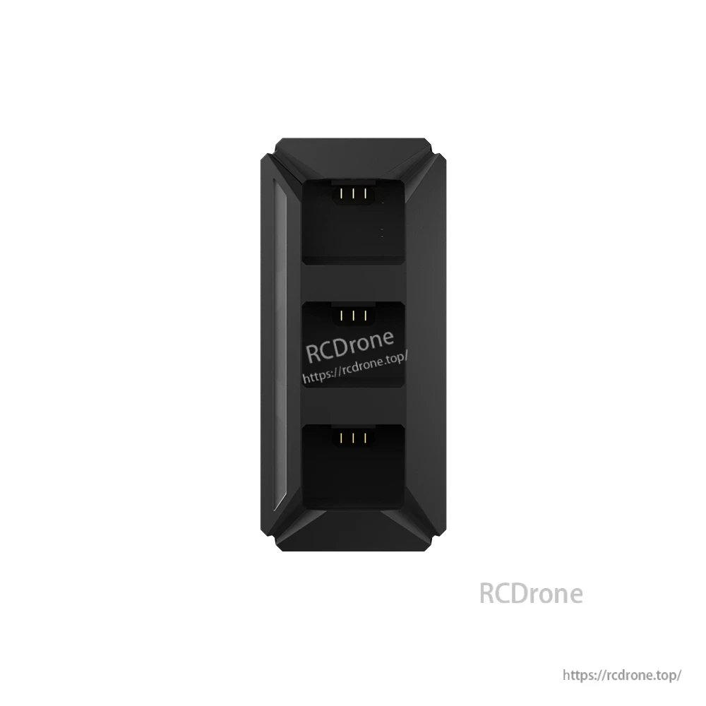 iFlight Defender 20 Lite battery charging adapter with three recessed charging bays and gold 3‑pin contacts